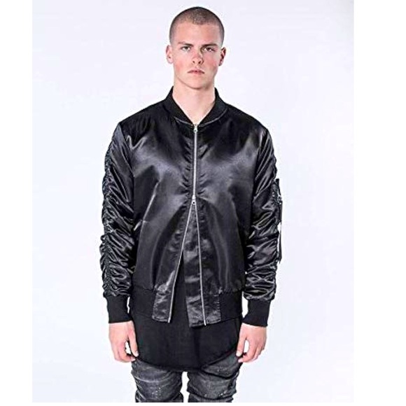 KOLLAR CLOTHING BLIGO Bomber Jacket Black Men’s Size Extra Large Like New - Picture 1 of 16